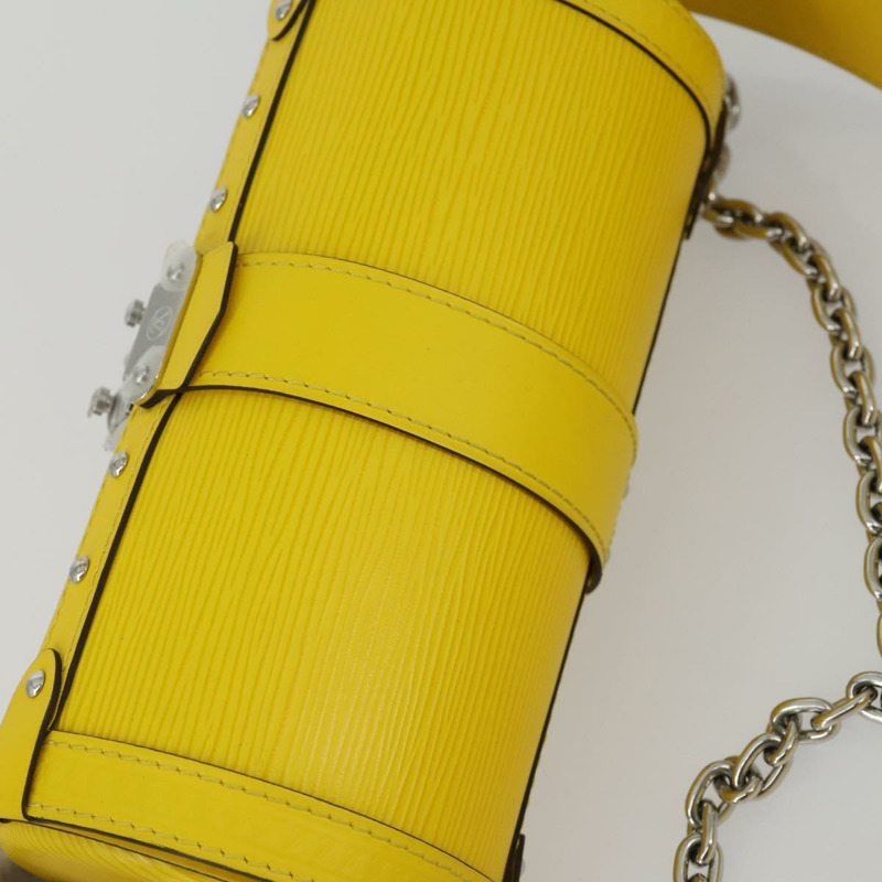 【日本直送】路易威登 Epi Papillon Trunk 單肩包 黃色 M58647 LV Auth ka2029SAM-5