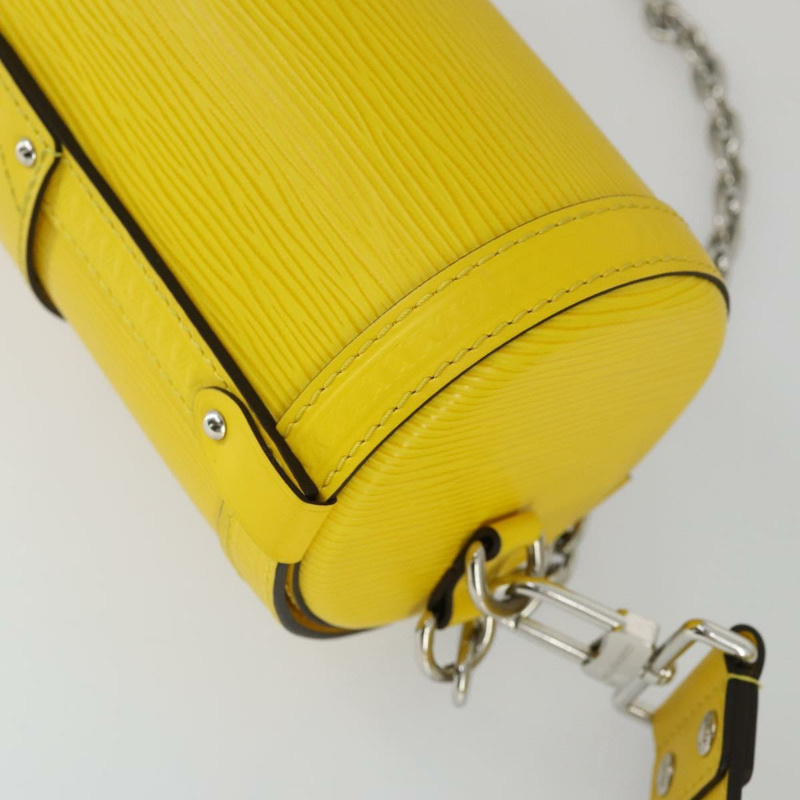 【日本直送】路易威登 Epi Papillon Trunk 單肩包 黃色 M58647 LV Auth ka2029SAM-8