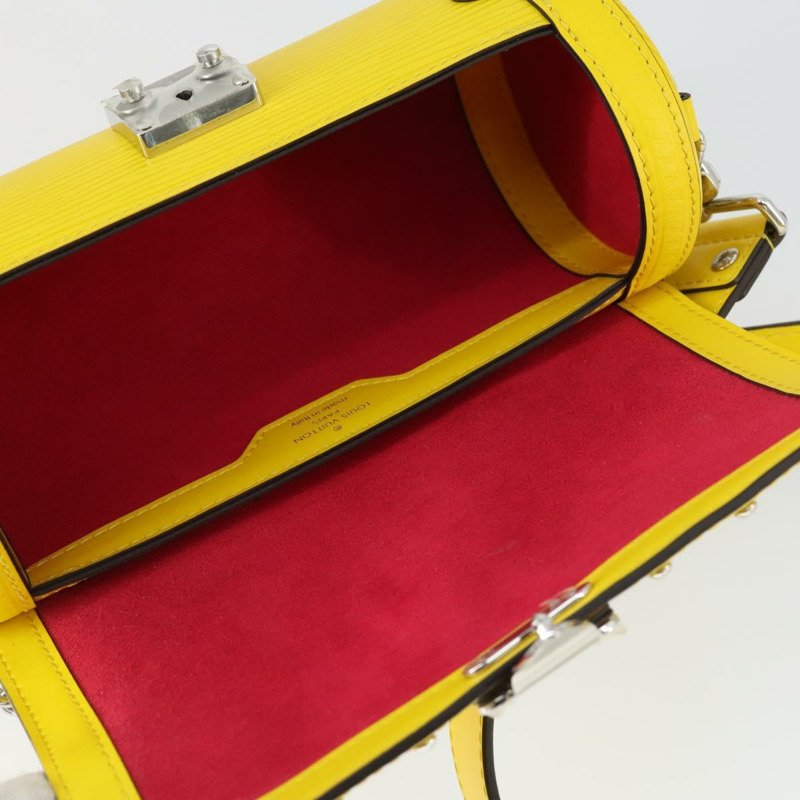 【日本直送】路易威登 Epi Papillon Trunk 單肩包 黃色 M58647 LV Auth ka2029SAM-9