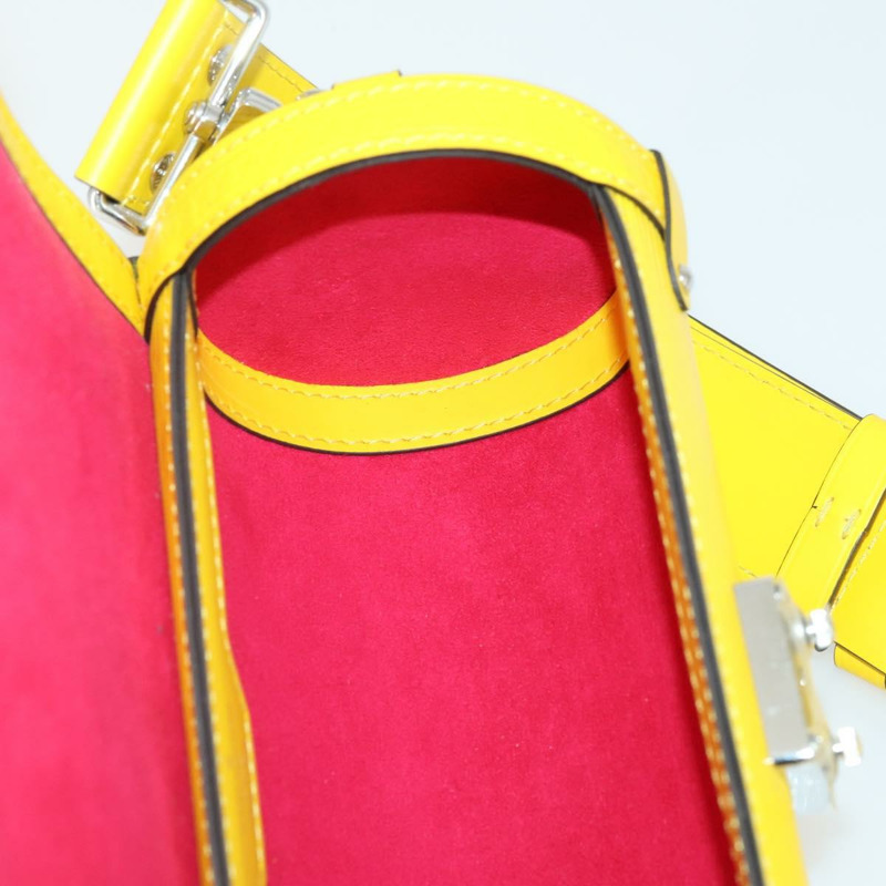 【日本直送】路易威登 Epi Papillon Trunk 單肩包 黃色 M58647 LV Auth ka2029SAM-21