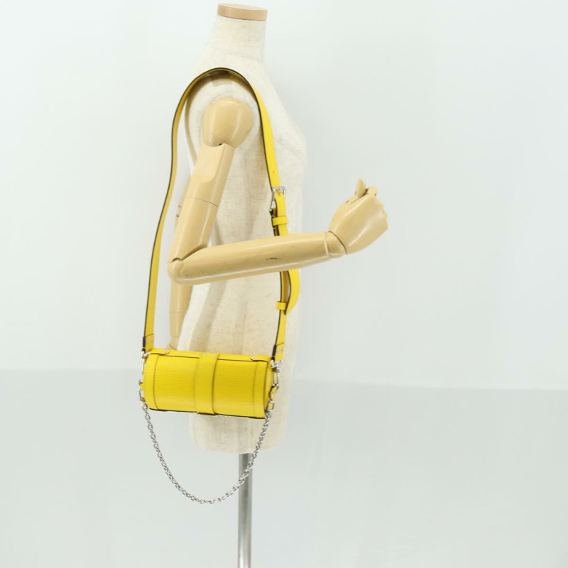 【日本直送】路易威登 Epi Papillon Trunk 單肩包 黃色 M58647 LV Auth ka2029SAM-22