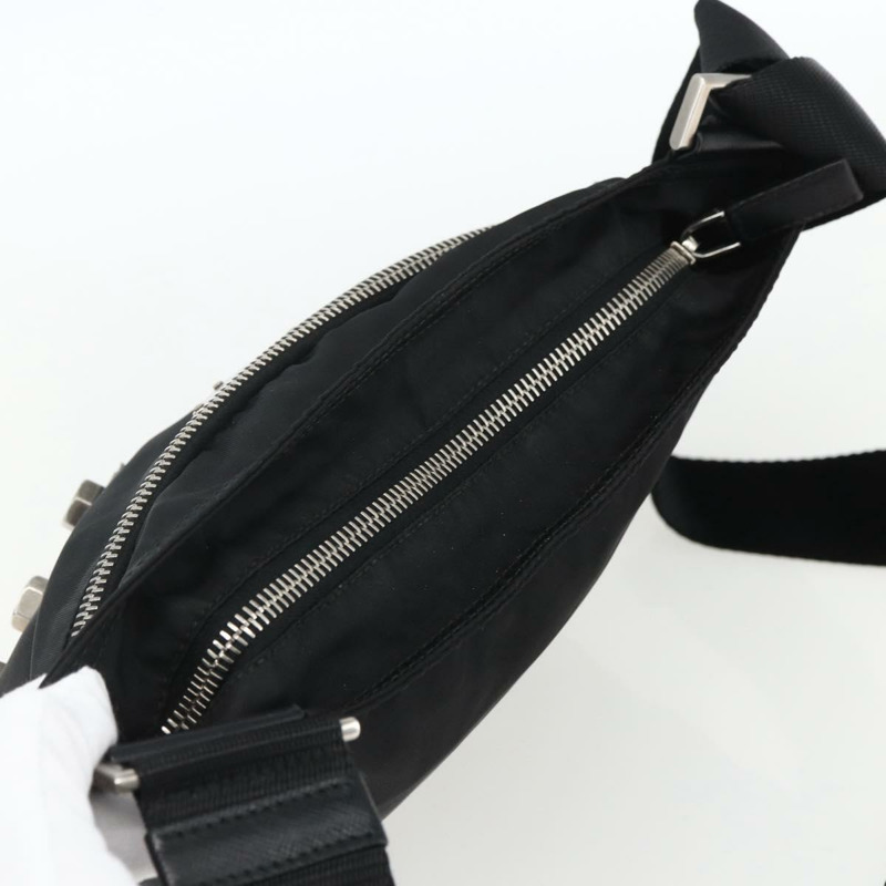 【日本直送】PRADA 單肩包 尼龍 黑色 銀色 正品 ep13306V-5