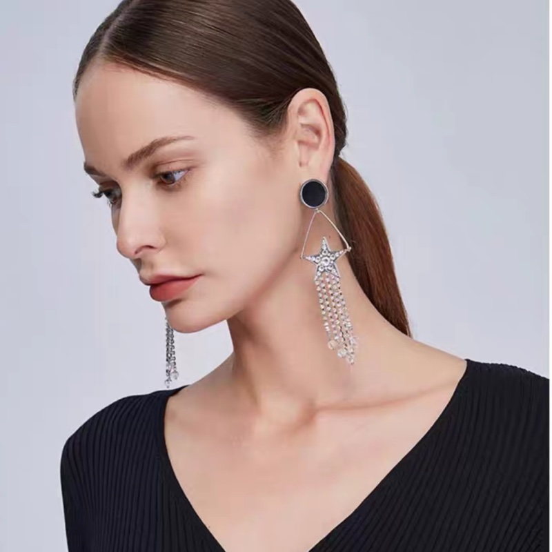 【99新 ✨ 全網最低價！】Miu Miu耳飾 顯臉小 精靈耳神器Full Set耳飾 耳釘 全鑽款（下單前先詢問庫存❗️）-3