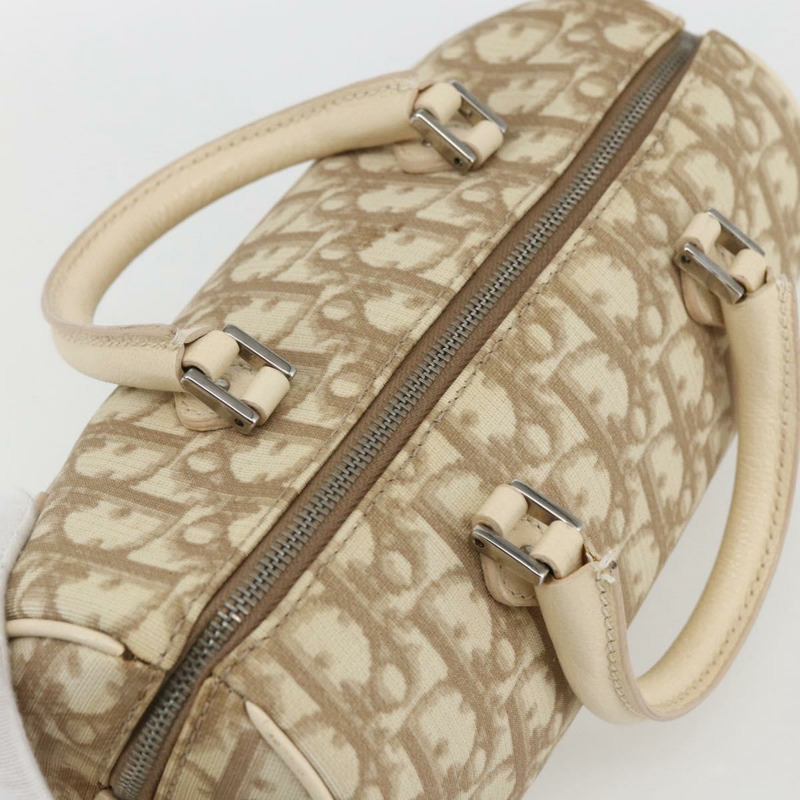 【日本直送】Christian Dior Trotter帆布手提包 PVC 米色銀色 正品 170126V-5