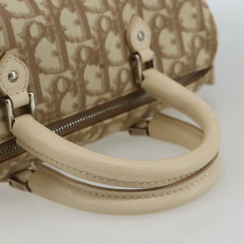 【日本直送】Christian Dior Trotter帆布手提包 PVC 米色銀色 正品 170126V-6