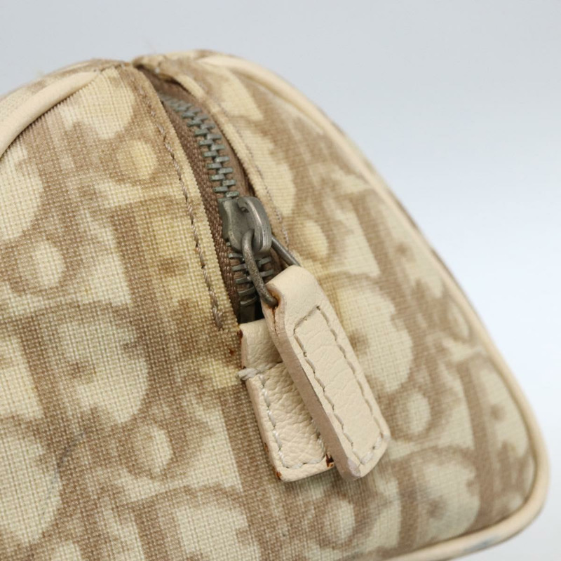 【日本直送】Christian Dior Trotter帆布手提包 PVC 米色銀色 正品 170126V-8