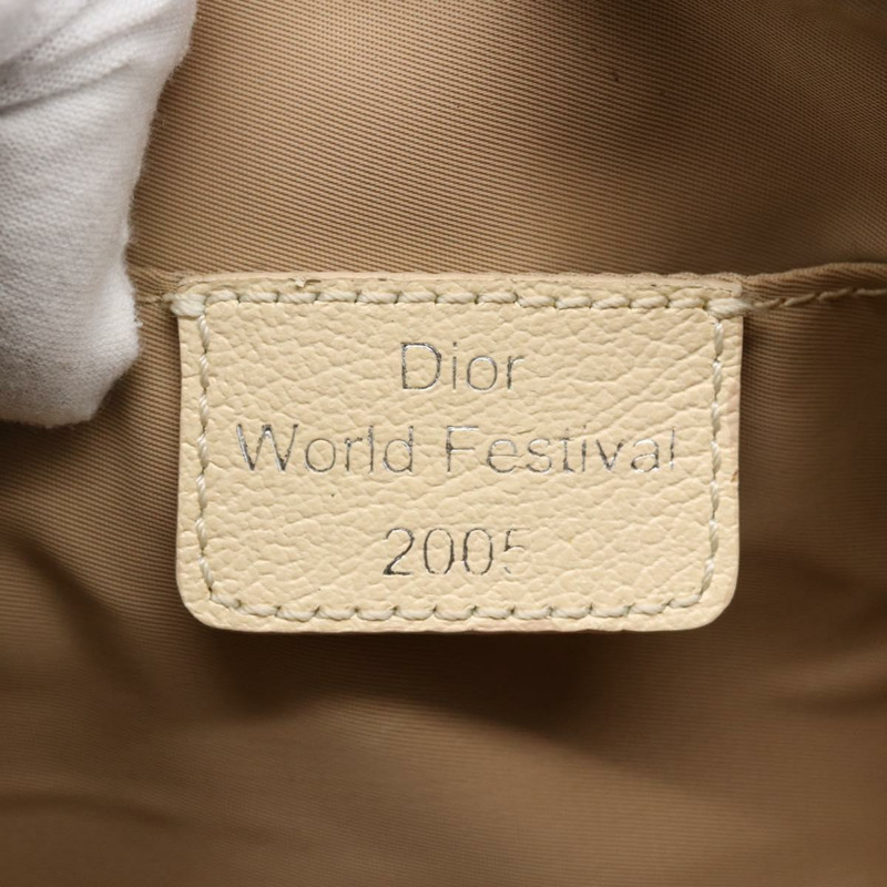 【日本直送】Christian Dior Trotter帆布手提包 PVC 米色銀色 正品 170126V-17