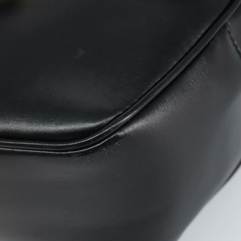 【日本直送】CELINE 圓背包，黑色皮革，金色，正品 171411V-7