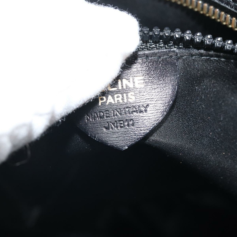 【日本直送】CELINE 圓背包，黑色皮革，金色，正品 171411V-10