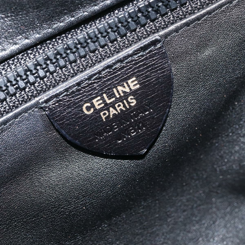 【日本直送】CELINE 圓背包，黑色皮革，金色，正品 171411V-18