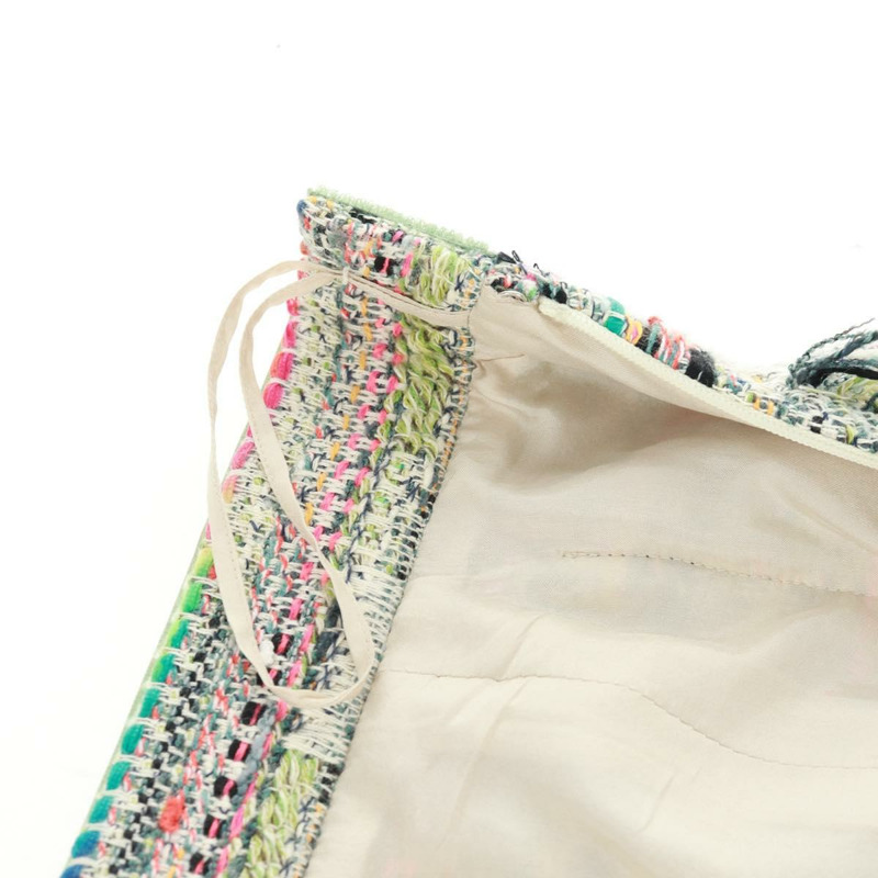 【日本直送】香奈兒斜紋軟呢多色半身裙 CC Auth 170807V-11