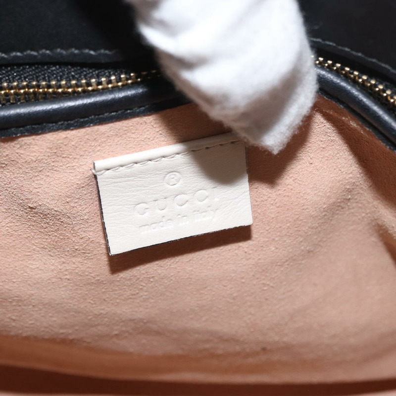 【日本直送】GUCCI Bamboo Sherry Line Nim Fair 皮革雙肩包 黑色 金色 453756 正品 169607-18