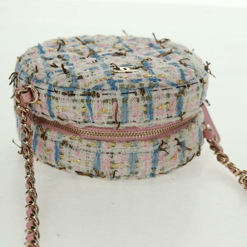 【日本直送】香奈兒鏈條肩背包，斜紋軟呢多色金色雙C標誌，正品編號169572SAM-5