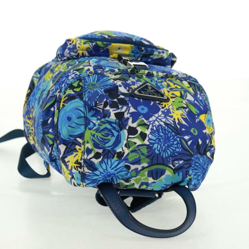 【日本直送】PRADA 雙肩包 尼龍 淺藍色 銀色 正品 169566V-5