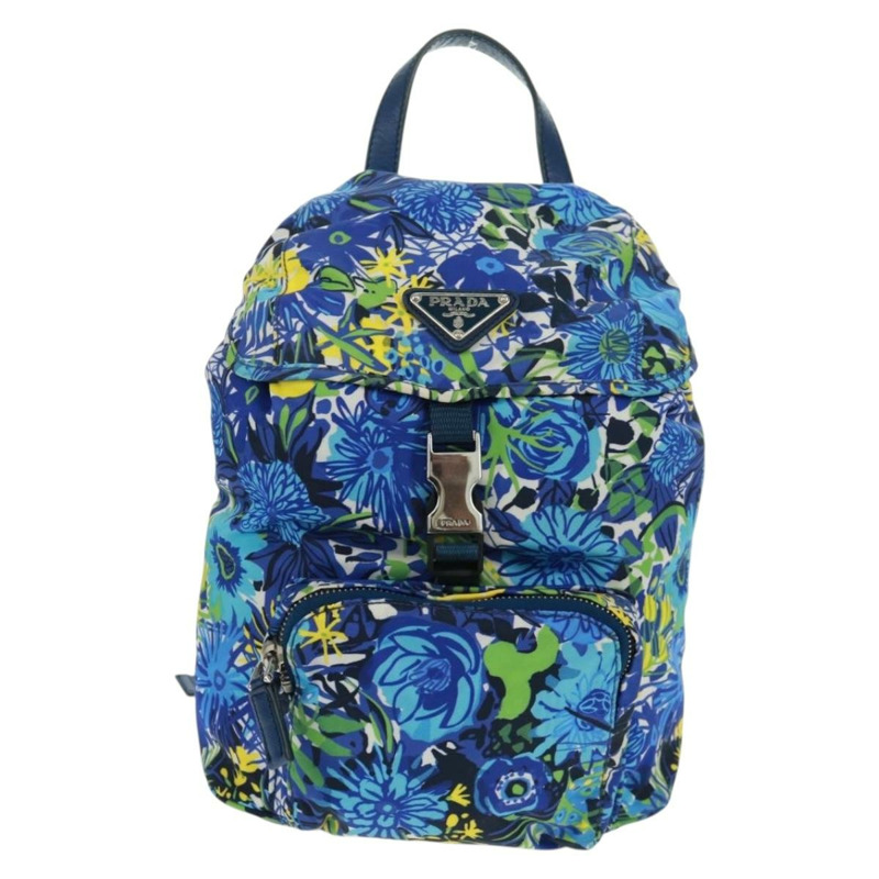 【日本直送】PRADA 雙肩包 尼龍 淺藍色 銀色 正品 169566V-12