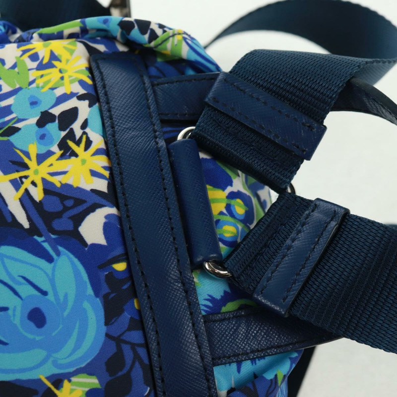 【日本直送】PRADA 雙肩包 尼龍 淺藍色 銀色 正品 169566V-20