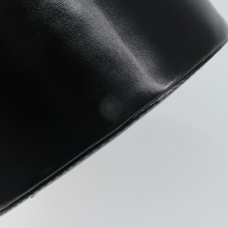 【日本直送】CELINE Vanity 手提包，黑色皮革，金色，正品，貨號 169907V-7