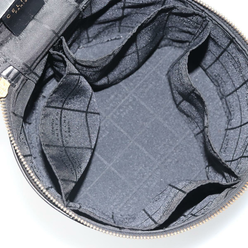 【日本直送】CELINE Vanity 手提包，黑色皮革，金色，正品，貨號 169907V-9