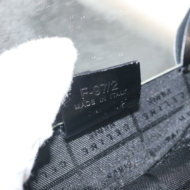 【日本直送】CELINE Vanity 手提包，黑色皮革，金色，正品，貨號 169907V-10