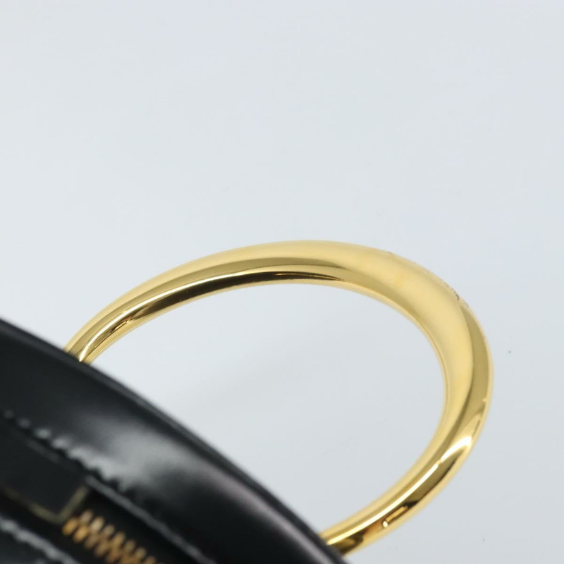 【日本直送】CELINE Vanity 手提包，黑色皮革，金色，正品，貨號 169907V-13