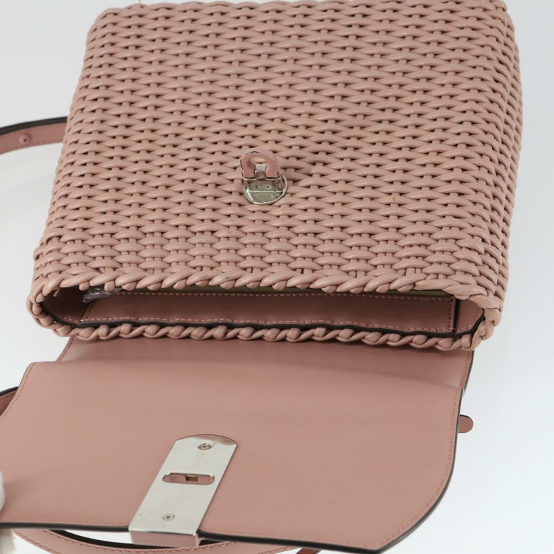 【日本直送】Salvatore Ferragamo Gancini 手提包 皮革 2way 粉紅色 Auth 159841V-20