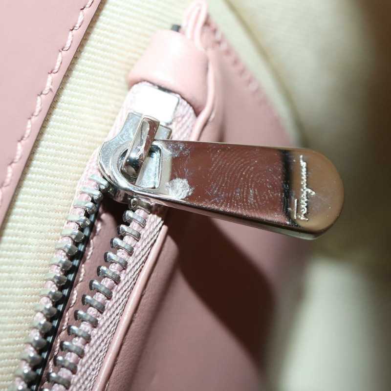 【日本直送】Salvatore Ferragamo Gancini 手提包 皮革 2way 粉紅色 Auth 159841V-23