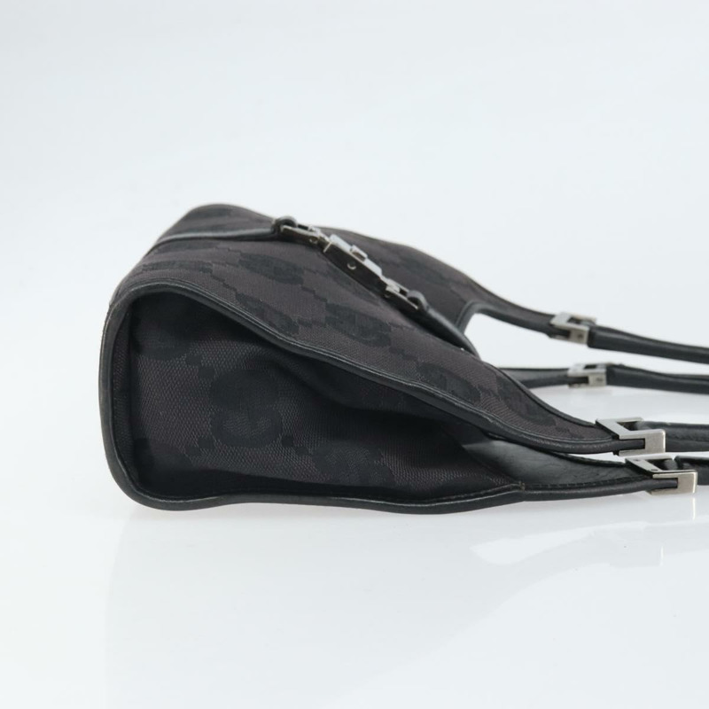 【日本直送】GUCCI Jackie GG帆布手提包 黑色 銀色 002 1068 3444 正品 170754V-2