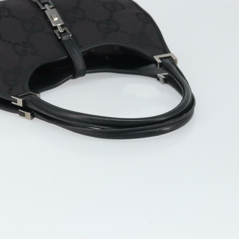 【日本直送】GUCCI Jackie GG帆布手提包 黑色 銀色 002 1068 3444 正品 170754V-6