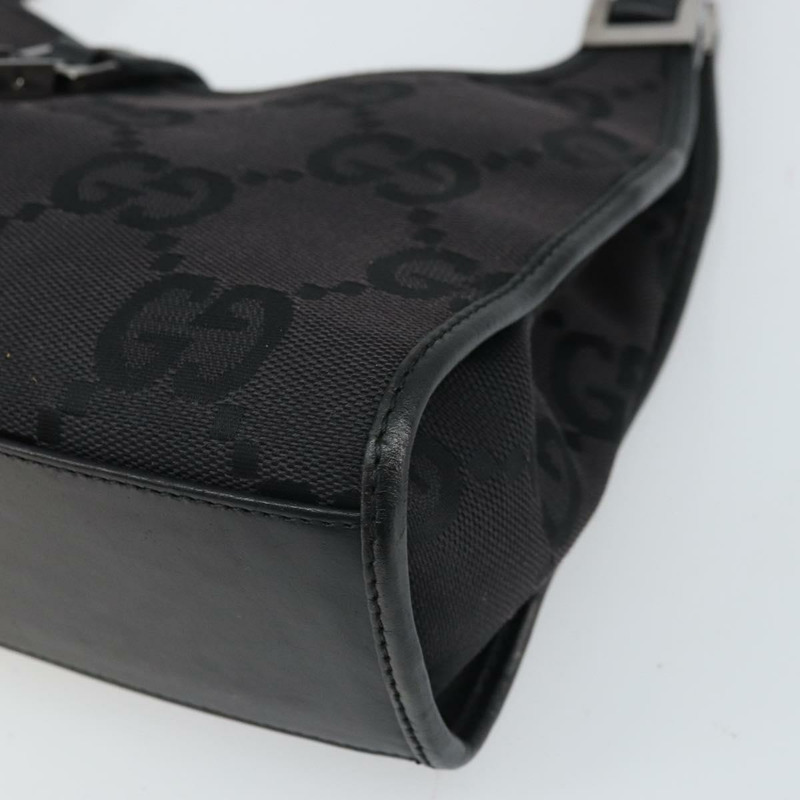 【日本直送】GUCCI Jackie GG帆布手提包 黑色 銀色 002 1068 3444 正品 170754V-7