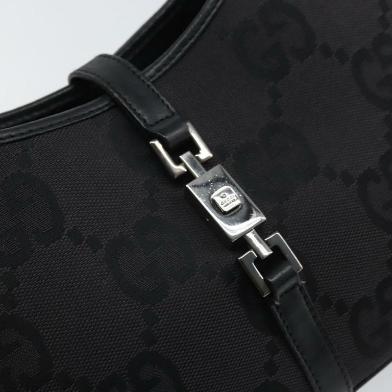 【日本直送】GUCCI Jackie GG帆布手提包 黑色 銀色 002 1068 3444 正品 170754V-17