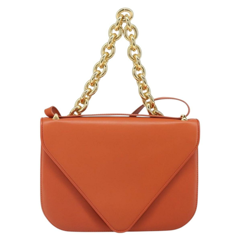 【日本直送】BOTTEGA VENETA 鏈條單肩包 皮革 兩用 棕色 金色 正品 169800V-12