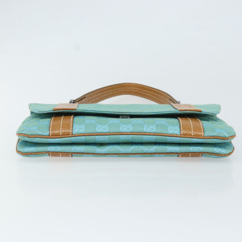 【日本直送】GUCCI GG帆布手提包 銀色/淺藍色 113014 正品 169720SAV-4