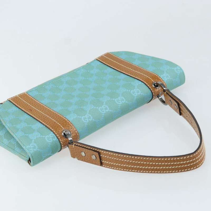 【日本直送】GUCCI GG帆布手提包 銀色/淺藍色 113014 正品 169720SAV-5