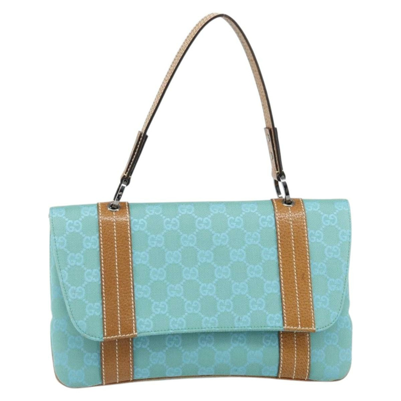 【日本直送】GUCCI GG帆布手提包 銀色/淺藍色 113014 正品 169720SAV-12