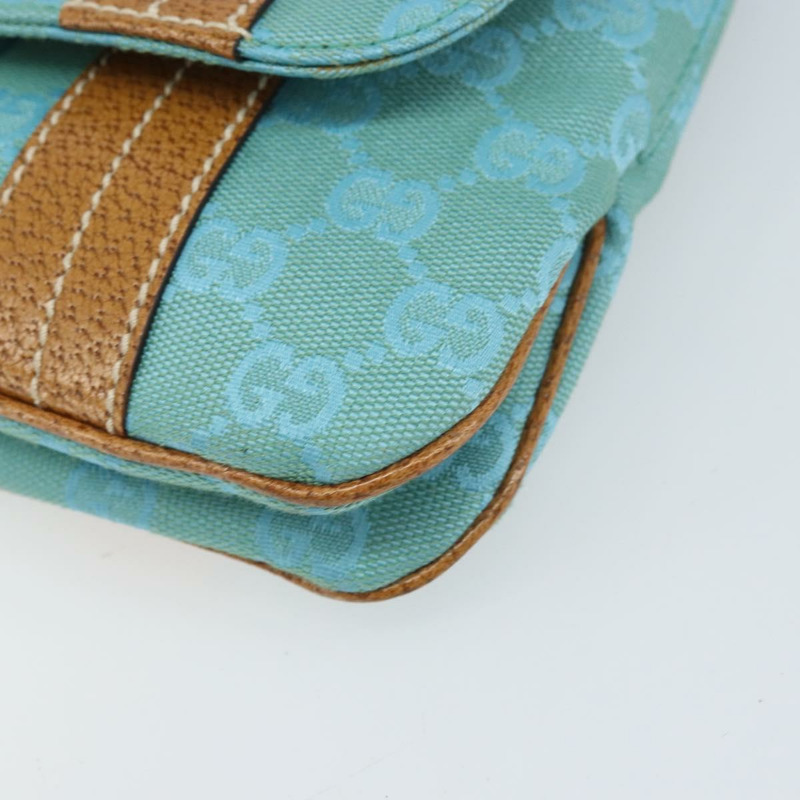 【日本直送】GUCCI GG帆布手提包 銀色/淺藍色 113014 正品 169720SAV-13