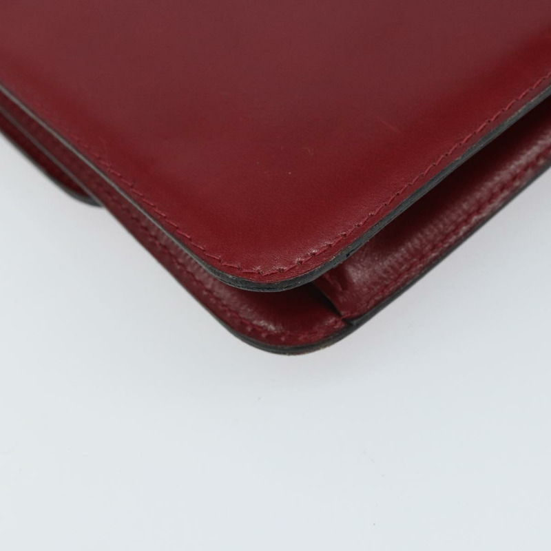 【日本直送】CELINE 鏈條肩背包 皮革 紅色 金色 正品 169898V-17