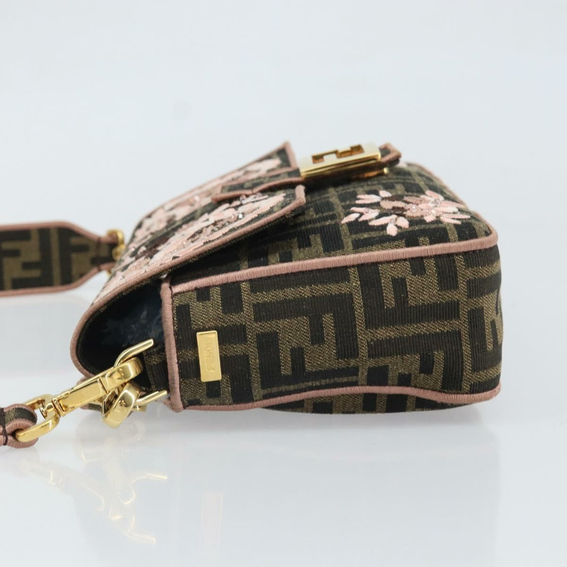 【日本直送】FENDI Zucca帆布單肩包，黑色、棕色、金色，正品編號169895SAM-3