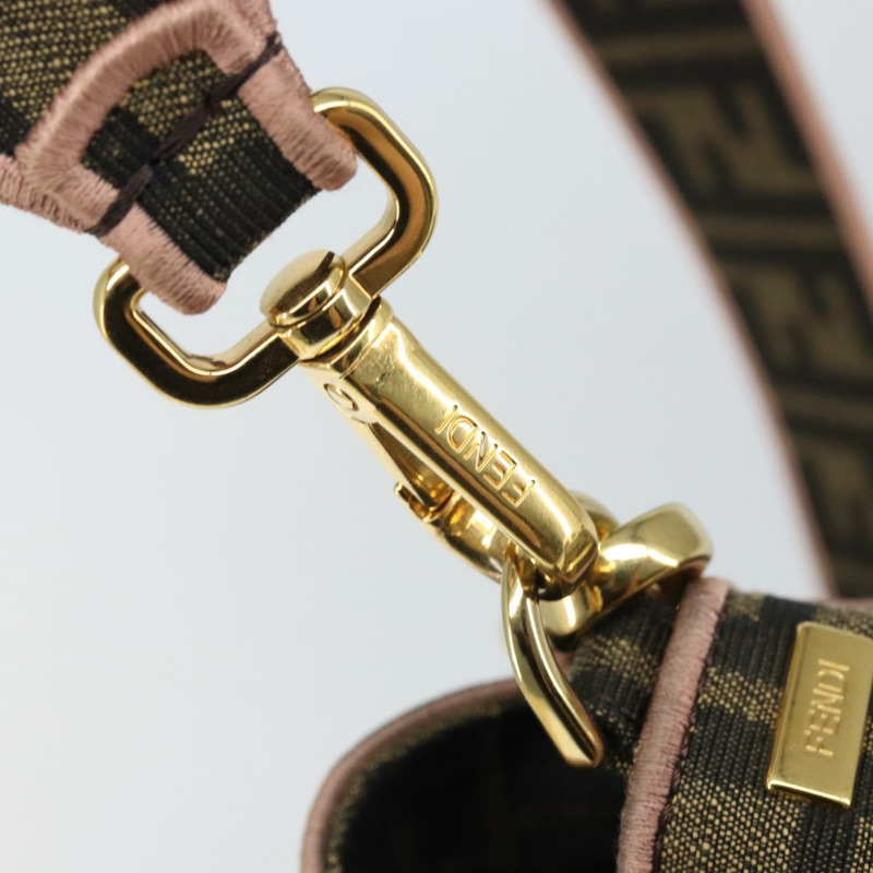 【日本直送】FENDI Zucca帆布單肩包，黑色、棕色、金色，正品編號169895SAM-8