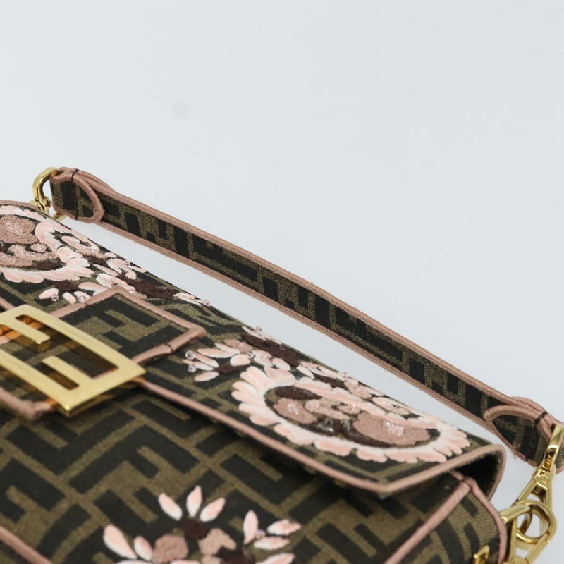 【日本直送】FENDI Zucca帆布單肩包，黑色、棕色、金色，正品編號169895SAM-13
