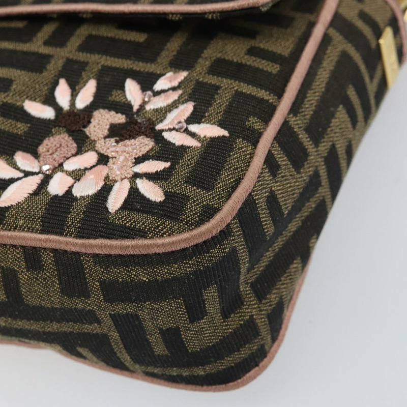 【日本直送】FENDI Zucca帆布單肩包，黑色、棕色、金色，正品編號169895SAM-15