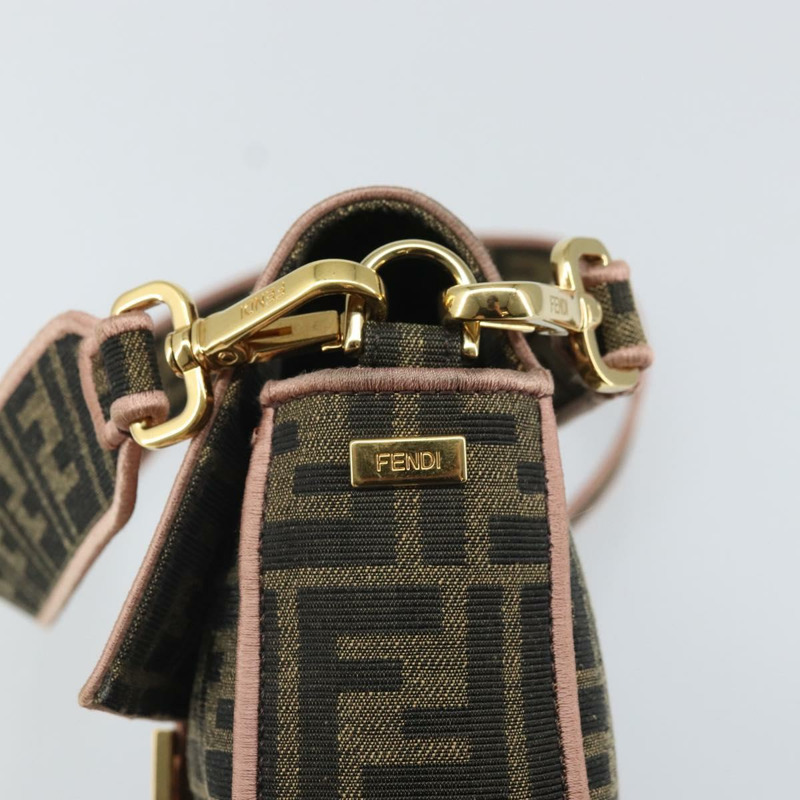 【日本直送】FENDI Zucca帆布單肩包，黑色、棕色、金色，正品編號169895SAM-19