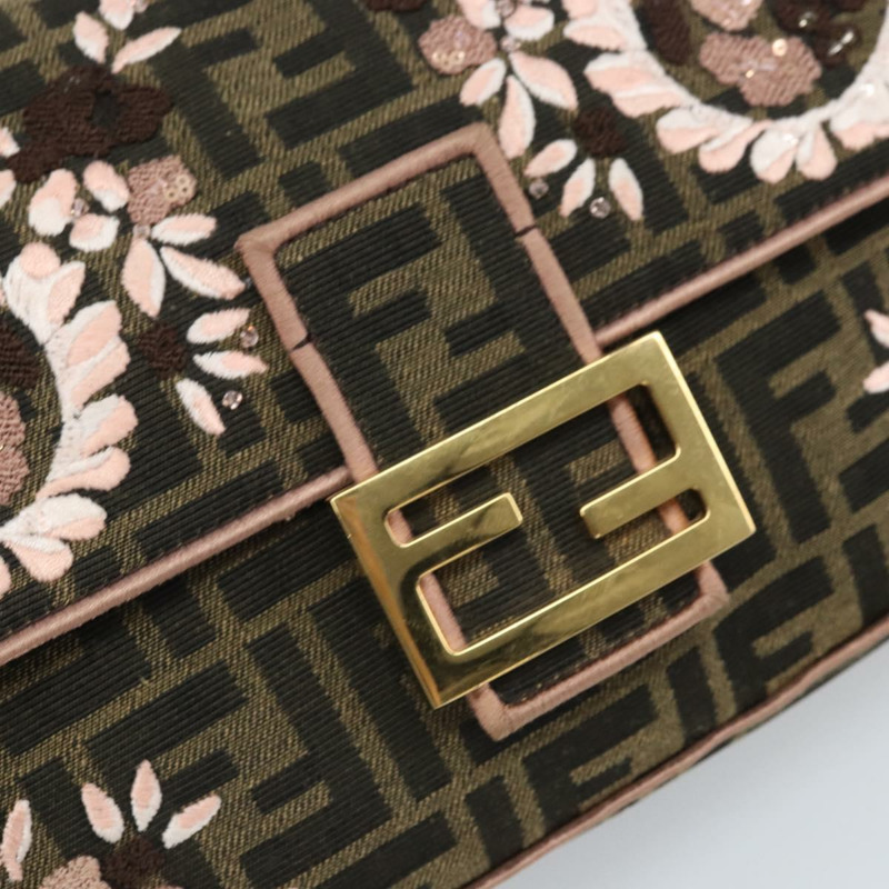 【日本直送】FENDI Zucca帆布單肩包，黑色、棕色、金色，正品編號169895SAM-21