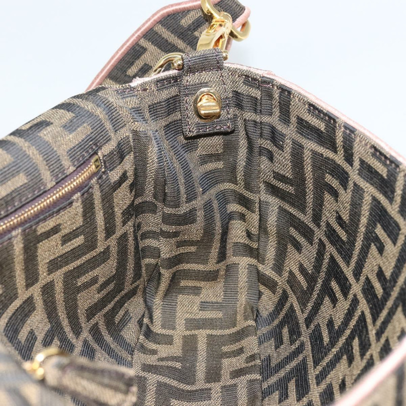 【日本直送】FENDI Zucca帆布單肩包，黑色、棕色、金色，正品編號169895SAM-25