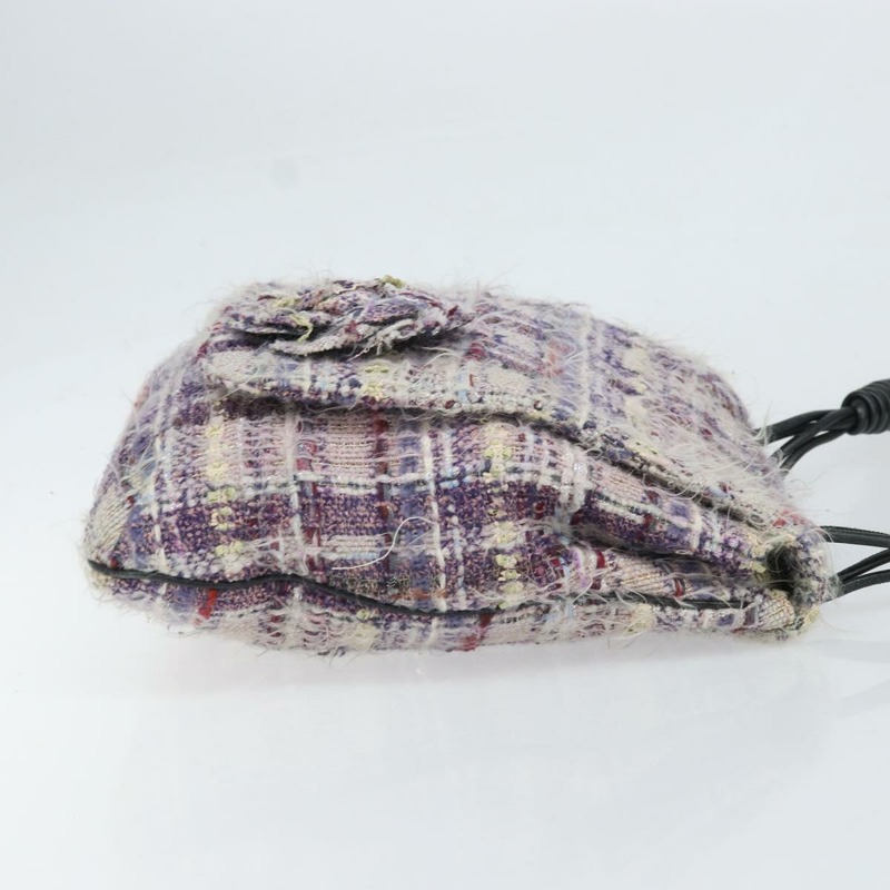 【日本直送】香奈兒山茶花鏈單肩背包，斜紋軟呢多色銀色雙C標誌，貨號169721SAV-2