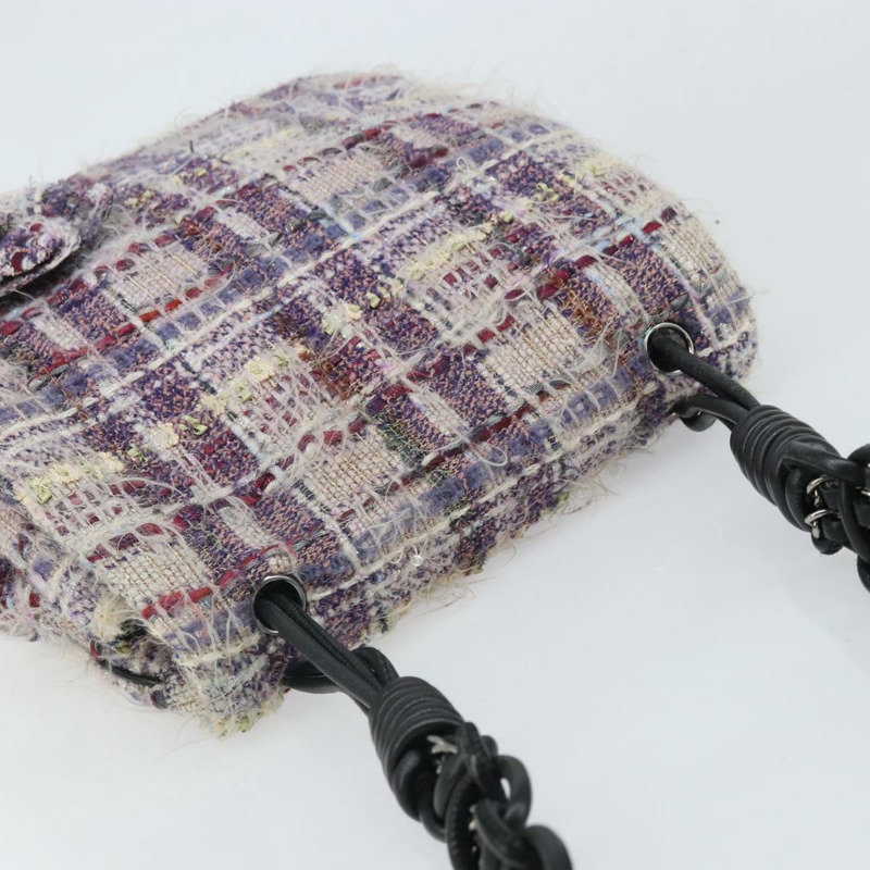 【日本直送】香奈兒山茶花鏈單肩背包，斜紋軟呢多色銀色雙C標誌，貨號169721SAV-5