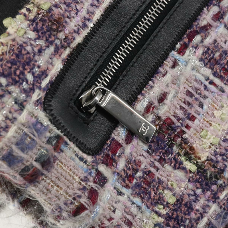 【日本直送】香奈兒山茶花鏈單肩背包，斜紋軟呢多色銀色雙C標誌，貨號169721SAV-23