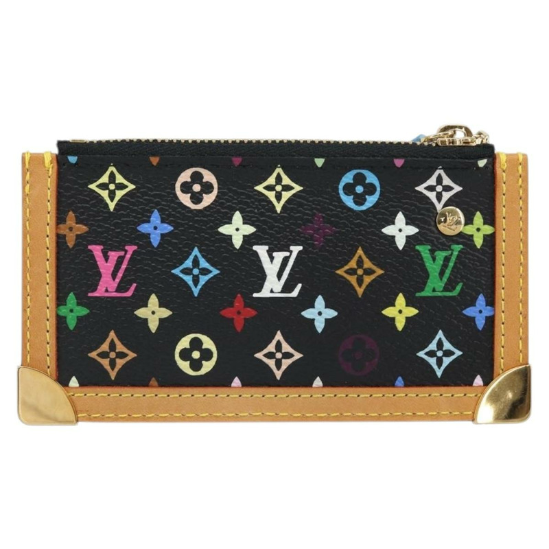 【日本直送】路易威登 (LOUIS VUITTON) 多色 Pochette Cles 零錢包 黑色 M13664 LV 正品 171366SAV-1