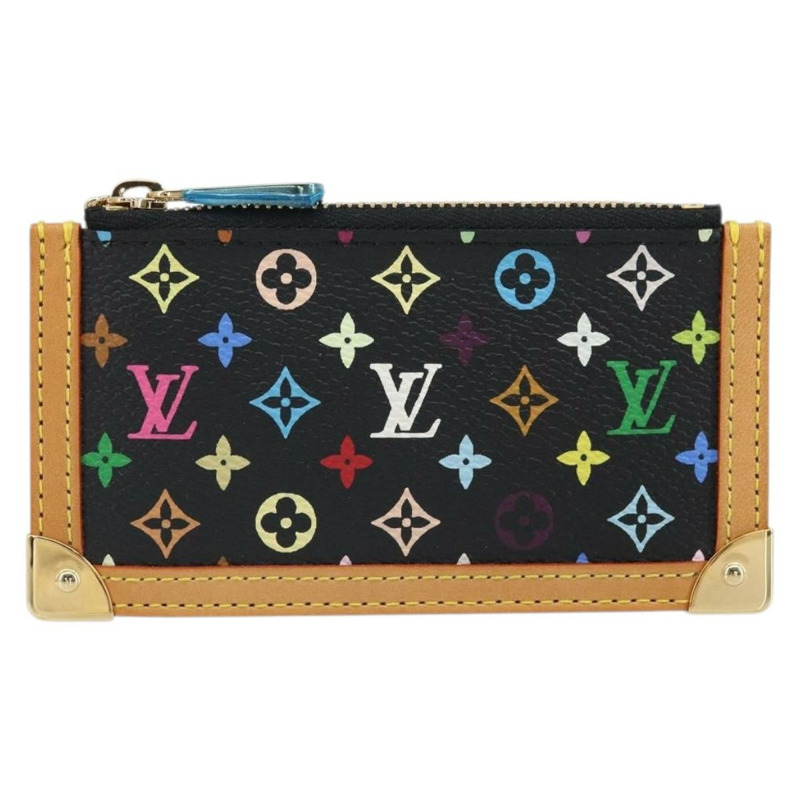【日本直送】路易威登 (LOUIS VUITTON) 多色 Pochette Cles 零錢包 黑色 M13664 LV 正品 171366SAV-12