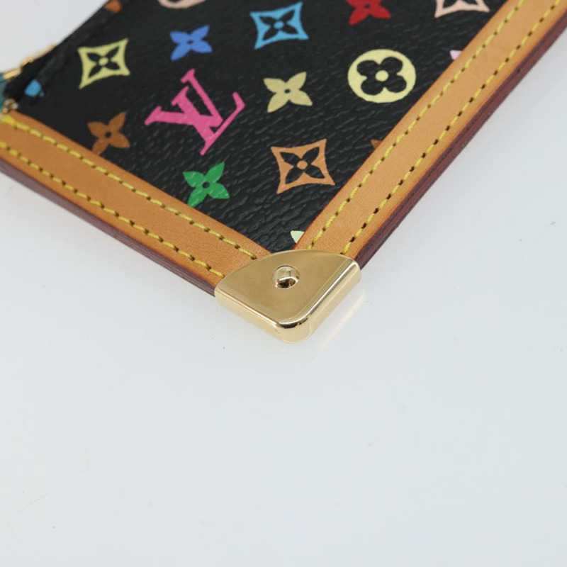 【日本直送】路易威登 (LOUIS VUITTON) 多色 Pochette Cles 零錢包 黑色 M13664 LV 正品 171366SAV-13
