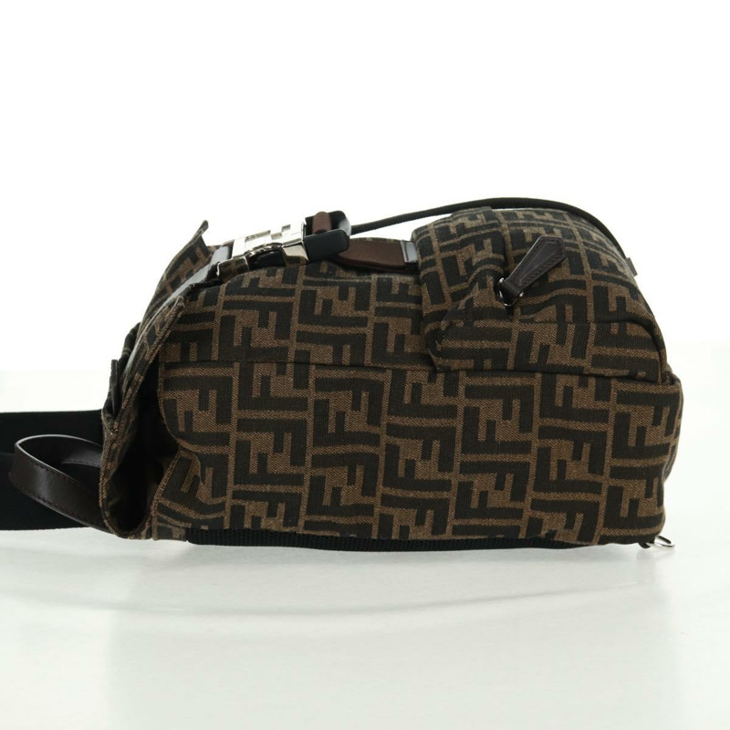 【日本直送】FENDI Zucca帆布Fendines斜背包 黑色棕色 正品 169704M-2